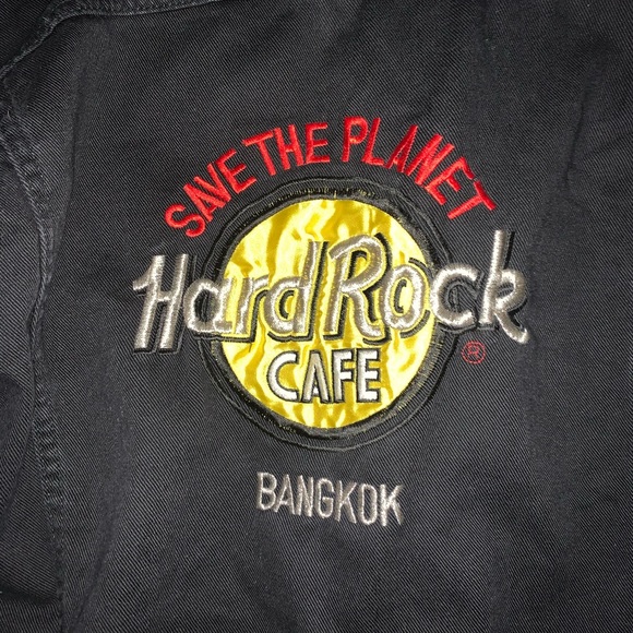 Black Hard Rock Cafe Denim Jacket - Picture 1 of 6
